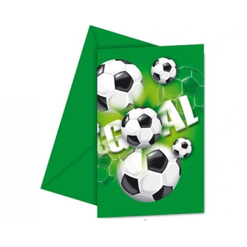 PROCOS Zaproszenia 6 sztuk Soccer Celebration 4481933