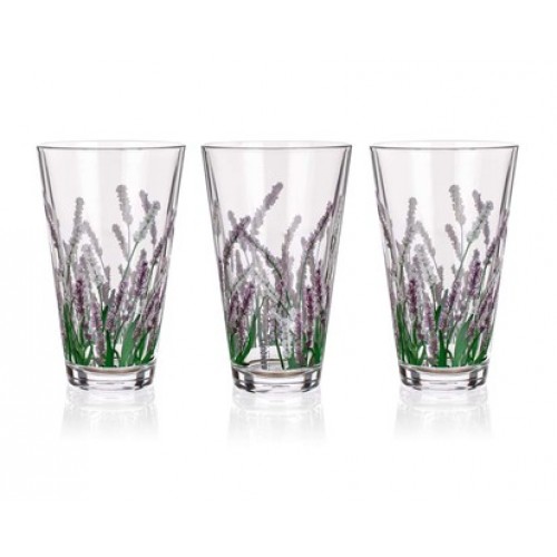BANQUET City long Zestaw 3 szt. szklanek 340 ml LAVENDER 335247630605