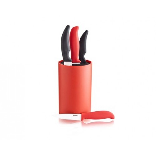 BANQUET Blok na noże z wkładem 11 x 18 cm Red Culinaria czerwony 25CK01PRM01-A