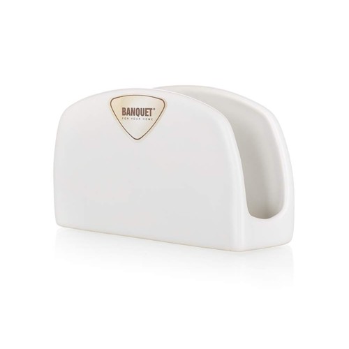 BANQUET AMANDE Biały serwetnik stojący 203125010