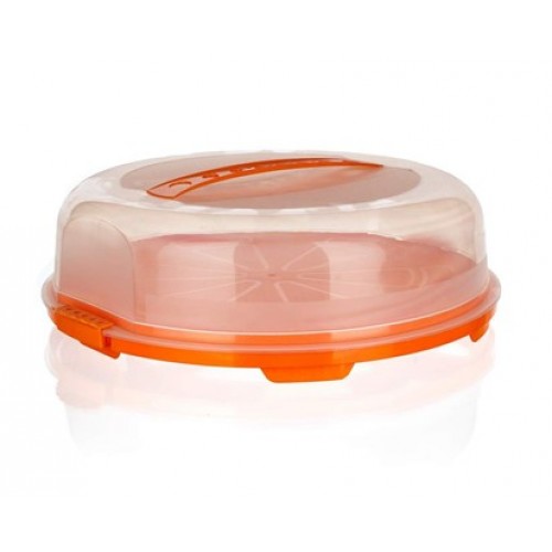 BANQUET Plastikowy pojemnik na ciasto z pokrywką, z uchwytem 36x10,6cm 557425 BANQUET Plastikowy pojemnik na ciasto z pokrywką, z uchwytem 36x10,6cm 557425