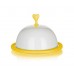 BANQUET Taca na ciasto z pokrywką 15 cm Color Plus Yellow biały/zółty 60338021Y