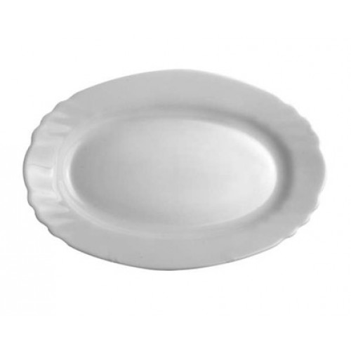 BORMIOLI EBRO Talerz owalny 22 cm biały 05402854 BORMIOLI EBRO Talerz owalny 22 cm biały 05402854