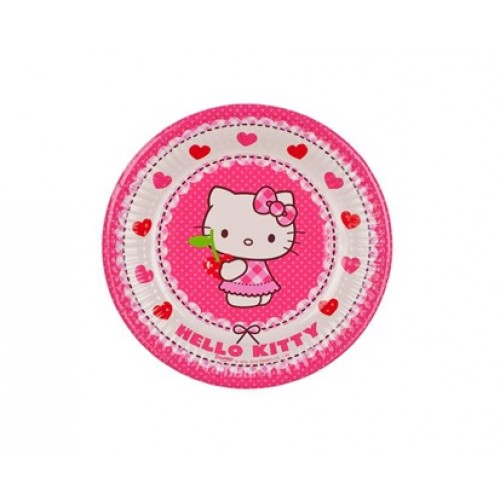 PROCOS Talerze papierowe 8 sztuk 19,5 cm Hello Kitty 4481792 PROCOS Talerze papierowe 8 sztuk 19,5 cm Hello Kitty 4481792