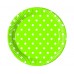 PROCOS Talerze papierowe 8 sztuk 23 cm Green Dots Zielone 4483204