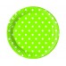 PROCOS Talerze papierowe 8 sztuk 23 cm Green Dots Zielone 4483204