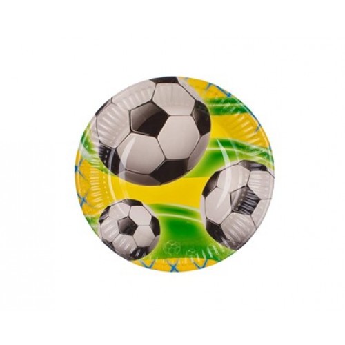 PROCOS Talerze papierowe 8 sztuk 19,5 cm Soccer Celebration 4484132 PROCOS Talerze papierowe 8 sztuk 19,5 cm Soccer Celebration 4484132