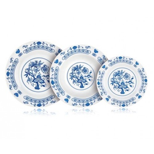 BANQUET 18 częściowy zestaw obiadowy ONION biały/niebieski 600005-A