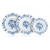 BANQUET 18 częściowy zestaw obiadowy ONION biały/niebieski 600005-A