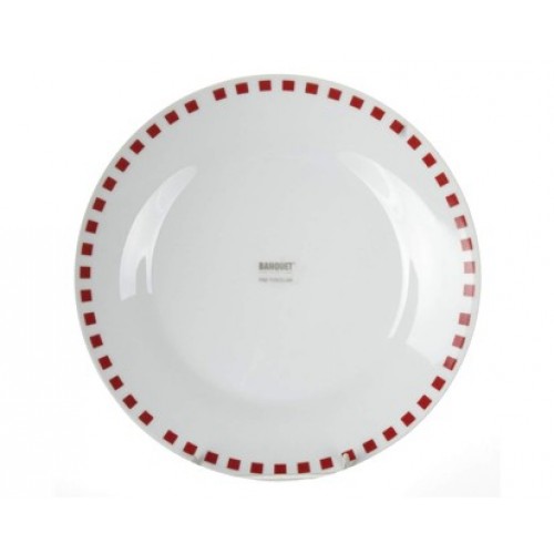 BANQUET CUBITO RED Talerz deserowy 19 cm 60113W112118 BANQUET CUBITO RED Talerz deserowy 19 cm 60113W112118