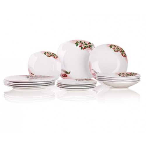 BANQUET Cherry 18-częściowy zestaw obiadowy 60PR0118D