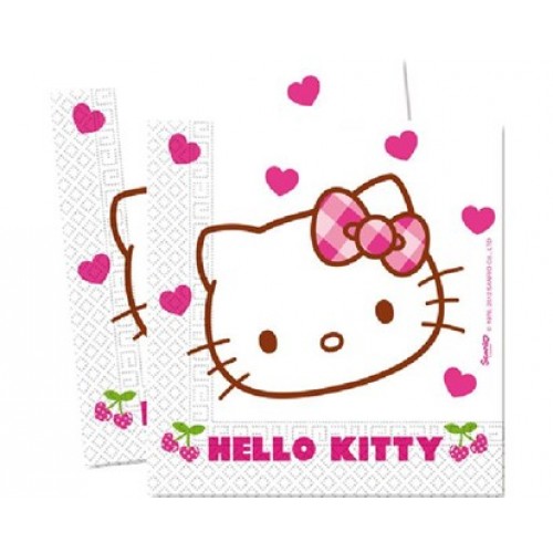 PROCOS Serwetki 2-warstwowe 33x33 cm, 20 sztuk Hello Kitty 4481794 PROCOS Serwetki 2-warstwowe 33x33 cm, 20 sztuk Hello Kitty 4481794