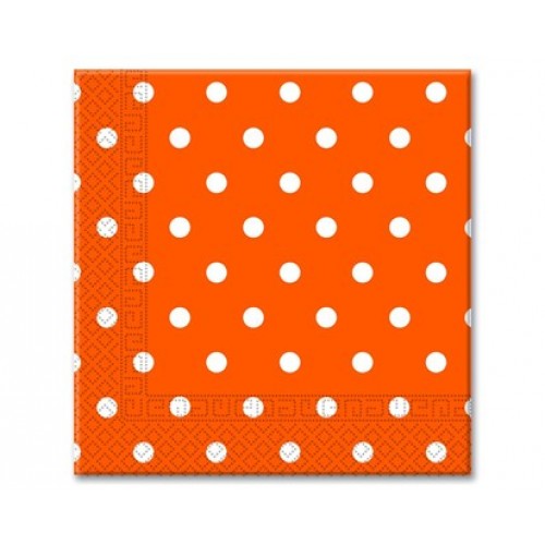 PROCOS Serwetki 2-warstwowe 33x33 cm, 20 sztuk Orange Dots 4483211 PROCOS Serwetki 2-warstwowe 33x33 cm, 20 sztuk Orange Dots 4483211