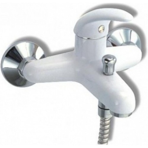 FERRO METALIA bateria wannowa ścienna 100mm bialy-chrom 55024,1