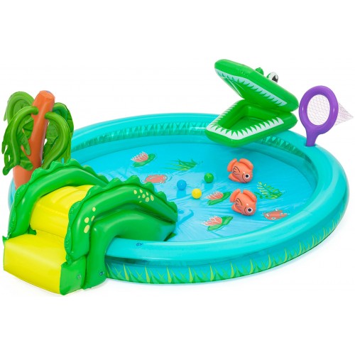 BESTWAY Krokodyl Dmuchane centrum zabaw, 224 x 181 x 72 cm 53166