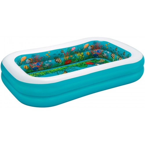 BESTWAY Family Pool Basen 3D podwodny świat, 262 x 175 x 51 cm 54177