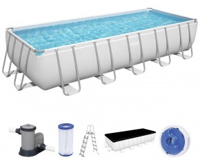 BESTWAY Power Steel Basen stelażowy 640 x 274 x 132 cm, z filtracją kartuszową 5611Z