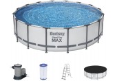 BESTWAY Steel Pro Max Basen stelażowy 488 x 122 cm, z filtracją kartuszową 5612Z