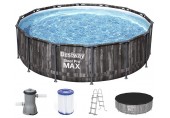 BESTWAY Steel Pro Max Basen stelażowy 427 x 107 cm, z filtracją kartuszową 5614Z