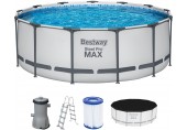 BESTWAY Steel Pro Max Basen stelażowy 396 x 122 cm, z filtracją kartuszową 5618W