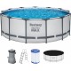 BESTWAY Steel Pro Max Basen stelażowy 396 x 122 cm, z filtracją kartuszową 5618W