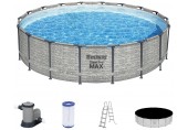 BESTWAY Steel Pro Max Basen stelażowy 549 x 122 cm, z filtracją kartuszową 5618Y