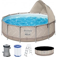 BESTWAY Steel Pro Max Basen z baldachimem 396 x 107 cm, z filtracją kartuszową 561FY