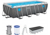 BESTWAY Steel Pro Max Splashview Basen 488 x 244 x 122 cm, z filtracją kartuszową 561MB