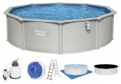 BESTWAY Hydrium Basen stelażowy 460 x 120 cm, z filtracją piaskową 56384