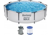 BESTWAY Steel Pro Max Basen stelażowy 305 x 76 cm, z filtracją kartuszową 56408
