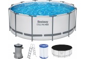 BESTWAY Steel Pro Max Basen stelażowy 366 x 122 cm, z filtracją kartuszową 56420