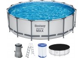 BESTWAY Steel Pro Max Basen 457 x 122 cm, z filtracją kartuszową 56438