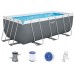 BESTWAY Power Steel Basen stelażowy 412 x 201 x 122 cm, z filtracją kartuszową 56456