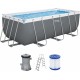 BESTWAY Power Steel Basen stelażowy 412 x 201 x 122 cm, z filtracją kartuszową 56456