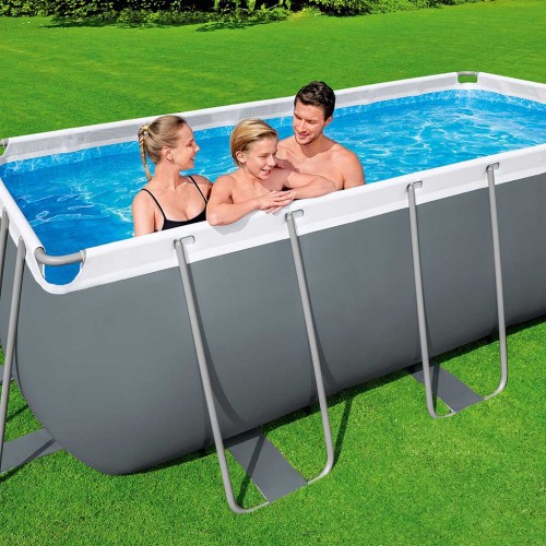 BESTWAY Power Steel Basen stelażowy 412 x 201 x 122 cm, z filtracją piaskową 56457