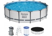 BESTWAY Steel Pro Max Basen stelażowy 457 x 107 cm, z filtracją kartuszową 56488