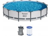 BESTWAY Steel Pro Max Basen stelażowy 427 x 84 cm, z filtracją kartuszową 56595