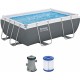 BESTWAY Power Steel Basen stelażowy 282 x 196 x 84 cm, z filtracją kartuszową 56629