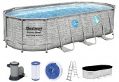 BESTWAY Power Steel Swim Vista Basen 549 x 274 x 122 cm, z filtracją kartuszową 56716