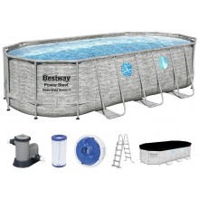 BESTWAY Power Steel Swim Vista Basen 549 x 274 x 122 cm, z filtracją kartuszową 56716