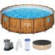 BESTWAY Power Steel Swim Vista Basen stelażowy 488 x 122 cm, z filtracją kartuszową 56725