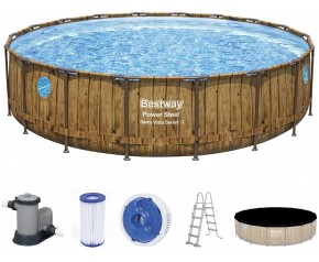 BESTWAY Power Steel Swim Vista Basen stelażowy 549 x 122 cm, z filtracją kartuszową 56977