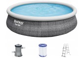 BESTWAY Fast Set Rattan Basen 457 x 107 cm, z filtracją kartuszową 57372