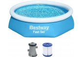 BESTWAY Fast Set Basen rozporowy 244 x 61 cm, z filtracją kartuszową 57450