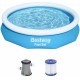 BESTWAY Fast Set Basen rozporowy 305 x 66 cm, z filtracją kartuszową 57458