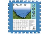 BESTWAY Flowclear Piankowa mata pod basen puzzle 50 x 50 cm, 9 szt, niebieski 58220