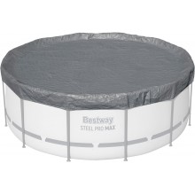 BESTWAY Pokrywa basenowa Premium 370 cm, szara, okrągła 58949