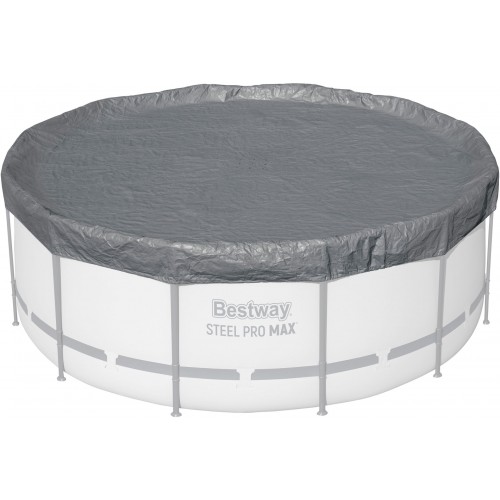 BESTWAY Pokrywa basenowa Premium 370 cm, szara, okrągła 58949 BESTWAY Pokrywa basenowa Premium 370 cm, szara, okrągła 58949
