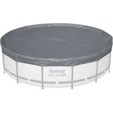 BESTWAY Pokrywa basenowa Premium 427 cm, szara, okrągła 58950