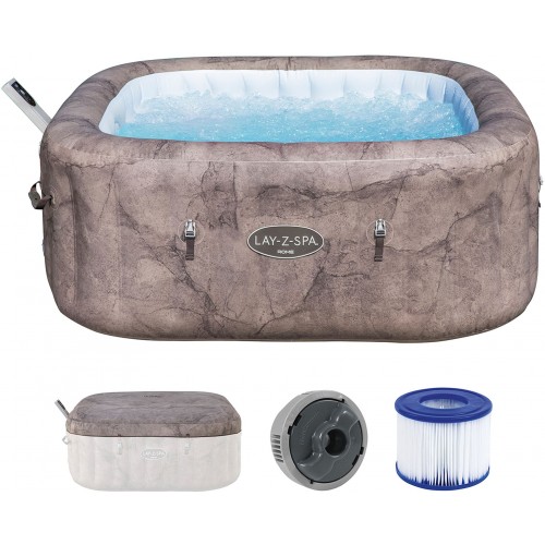 BESTWAY Lay-Z-Spa Rome EnergySense Smart AirJet Jacuzzi, 180 x 180 x 71 cm, 6 osób 6001K